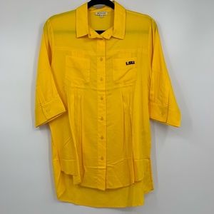 UGApparel womens small blouse LSU button‎ front